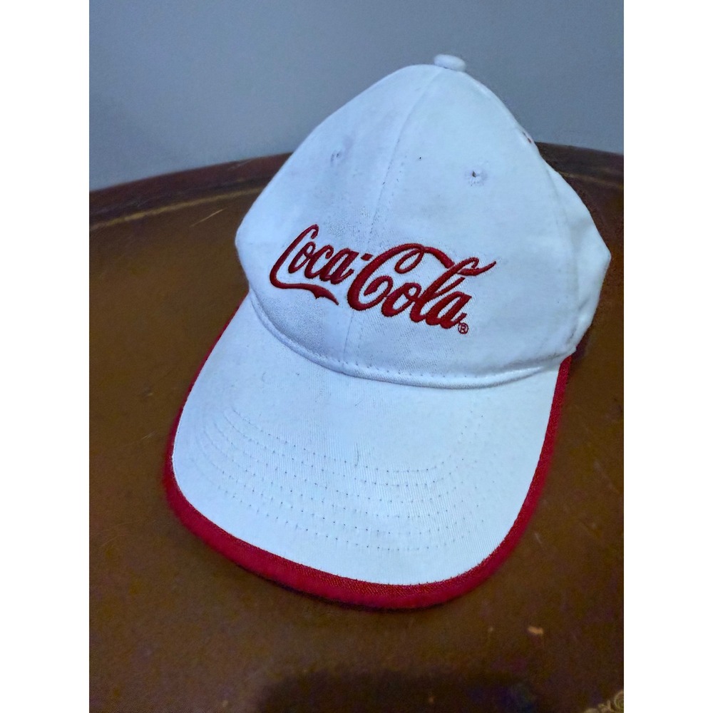 Coca-Cola Baseball Hat Unisex OSFA White Red Good K-Products Classic Logo Cap